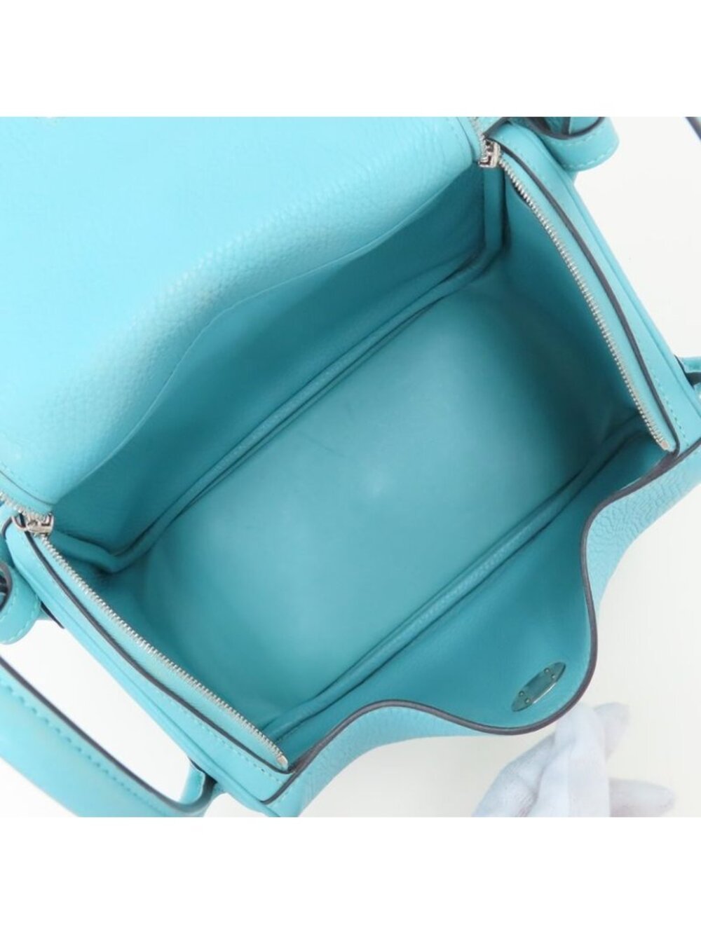 Hermes Lindy 26 Blue Heart Taurillon Clemence Handbag - Picture 4 of 9